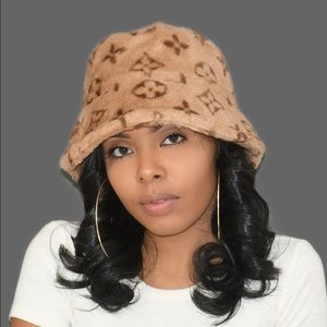 Brown Furry Bucket Hat